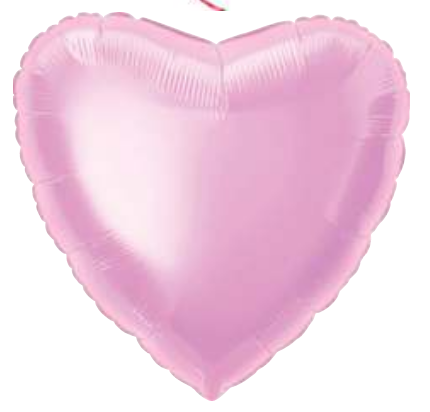 Solid Pastel-Pink Heart Balloon